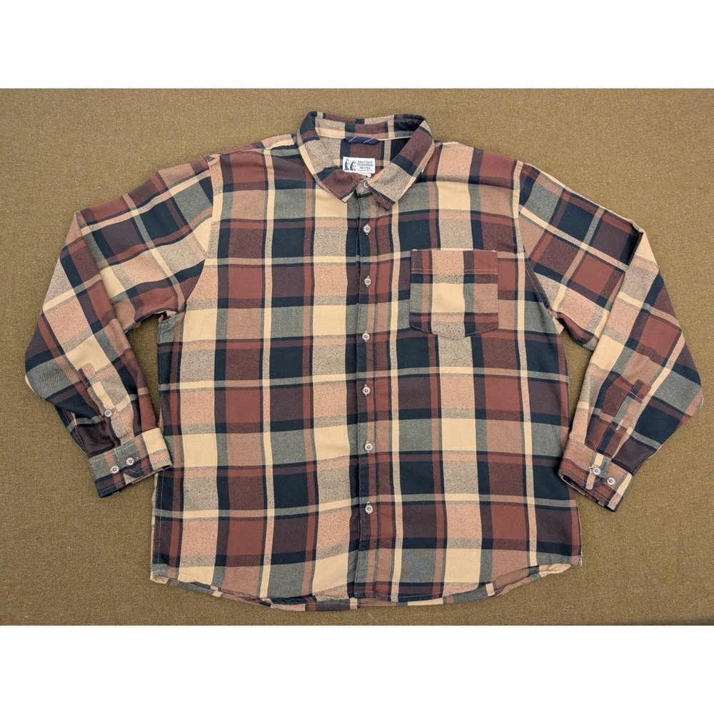 Marmot Fairfax Flannel Shirt Mens XXL Plaid‎ Midweight Brown Hunting Hiking